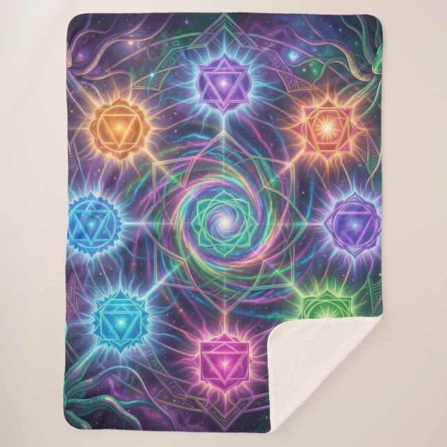 Die 7 Chakren´5 Sherpa Blanket (Front)