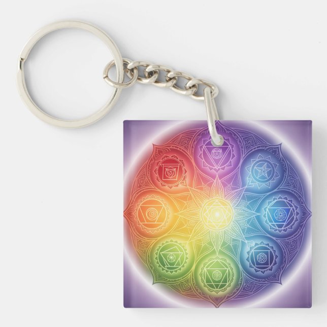 Die 7 Chakren´9 Key Ring (Front)