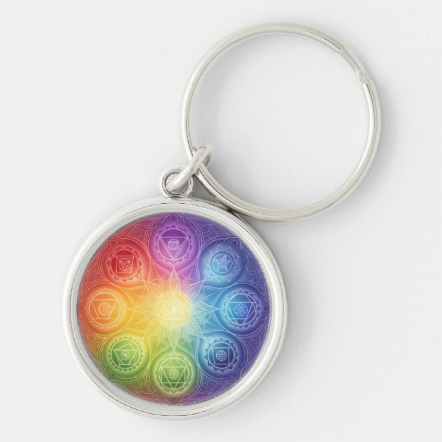 Die 7 Chakren´9 Key Ring (Front)