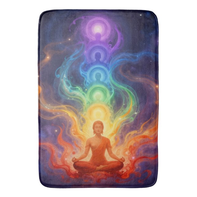Die 7 Chakren Bath Mat (Front Vertical)