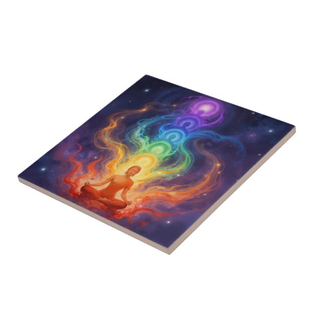 Die 7 Chakren Ceramic Tile (Side)