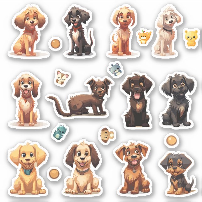 Die Cut Dog Stickers (Front)