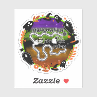 die-cut Halloweenathon Circle Game Board Sticker