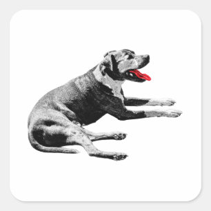  Die-Cut Lounger—Red Tongue Pop Square Sticker