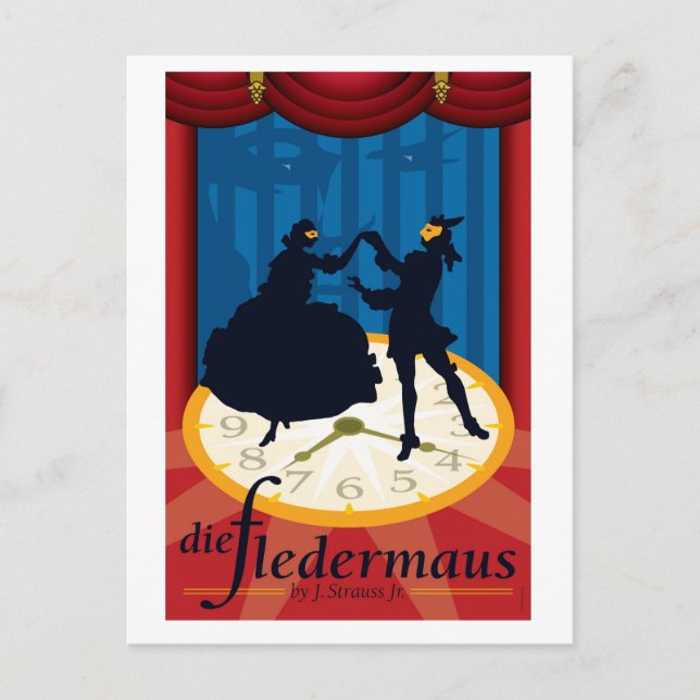 Die Fledermaus, Opera Postcard (Front)