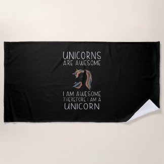 Die glitzernden Einhrner Unicorn - Unicorns are aw Beach Towel