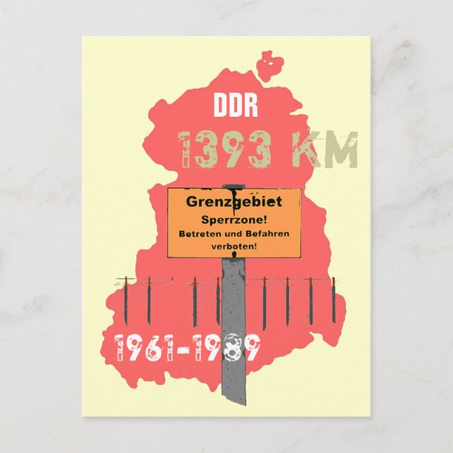 Die Grenze der DDR Postcard (Front)