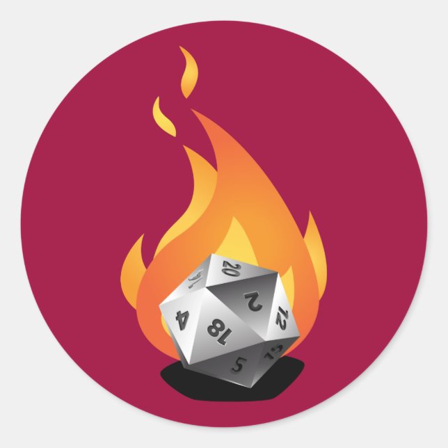 Die in a Fire (D.I.A.F) Classic Round Sticker (Front)