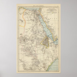 Die Nillander - Atlas Map of the Nile Poster