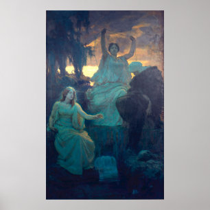 Die Nornen by Alois Delug Poster