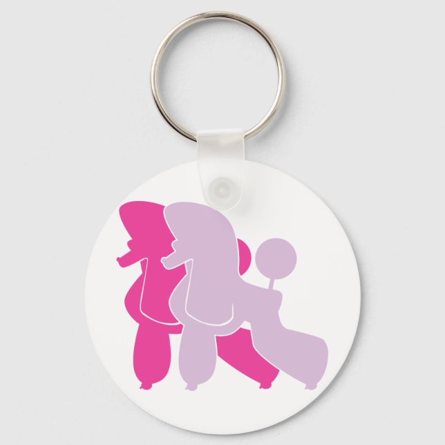 Die pinken Pudel Key Ring (Front)