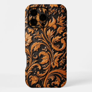 Die pressed embossed leather design iPhone 16 pro max case