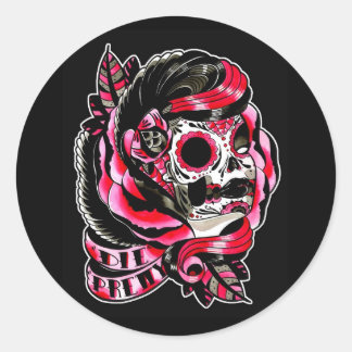 Die Pretty Classic Round Sticker