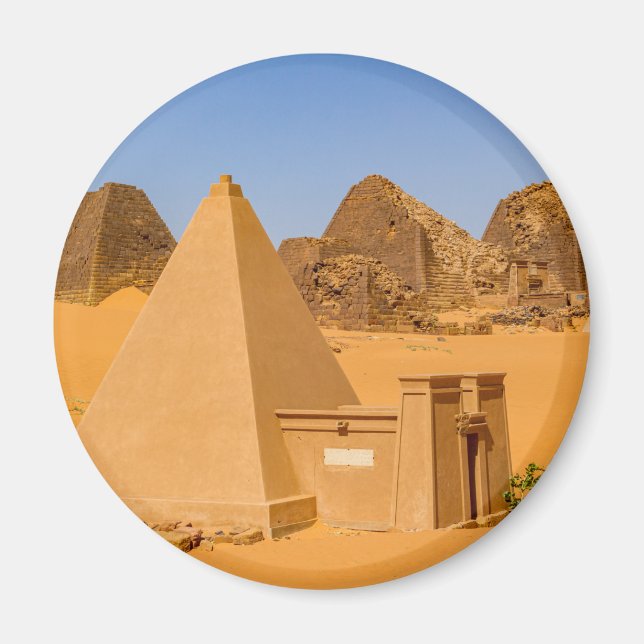 Die Pyramiden von Meroe im Sudan Magnet (Front)