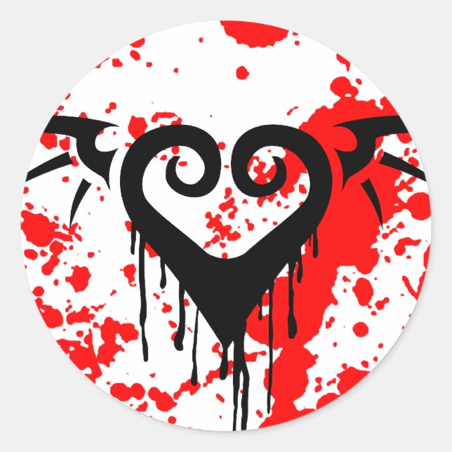 die romantic classic round sticker (Front)