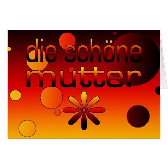 Die Schöne Mutter Germany Flag Colours Pop Art (Front Horizontal)