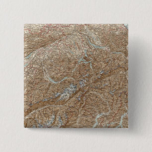 Die Schweiz, Switzerland Atlas Map 15 Cm Square Badge