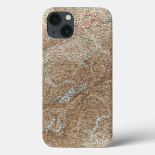 Die Schweiz, Switzerland Atlas Map iPhone 13 Case