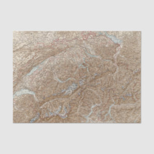 Die Schweiz,  Switzerland Atlas Map Tissue Paper