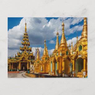 Die Shwedagon Pagode in Rangoon Myanmar Postkarte Postcard