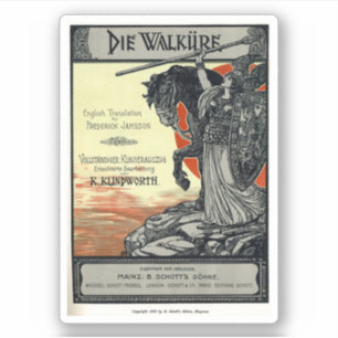 Die Walküre (Vocal score title page, 1899)