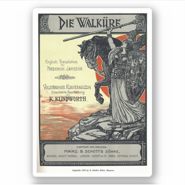 Die Walküre (Vocal score title page, 1899) (Front)