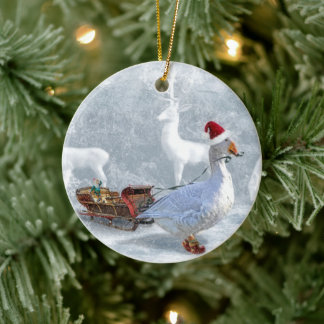 Die Weihnachtsgans Ceramic Ornament