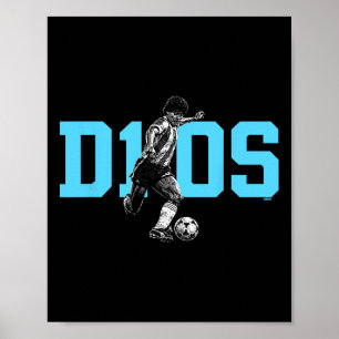 Diego Maradona D10s La Mano De Dios Retro Soccer L Poster