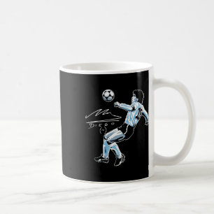 Diego Maradona Eighties Signature Soccer Legend Coffee Mug