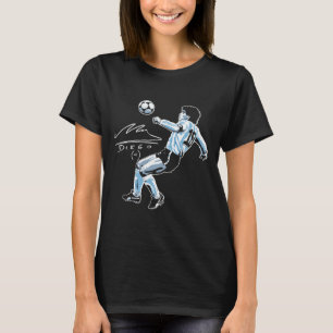Diego Maradona Eighties Signature Soccer Legend  T-Shirt