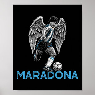 Diego Maradona Rip Angel Wings D10s Footll Soccer Poster