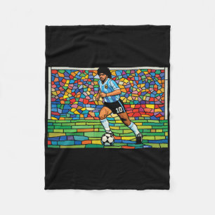 Diego Maradona Stained Gl Style Footll Art Soccer Fleece Blanket