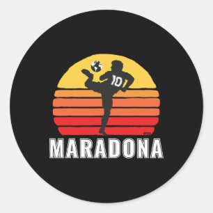 Diego Maradona Taquito Footll Move #10 Soccer 80s Classic Round Sticker