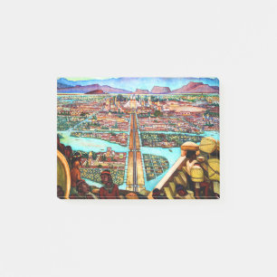 Diego Rivera Tenochtitlan Mural Post-it Notes