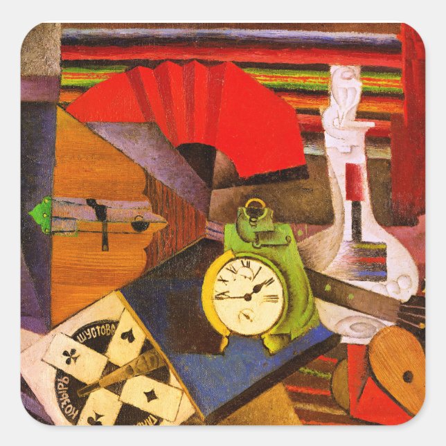 Diego Rivera, The Alarm Clock, Square Sticker (Front)