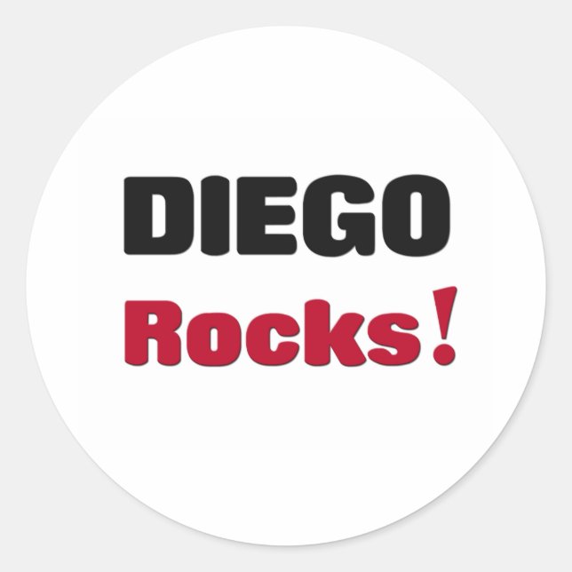 Diego Rocks Classic Round Sticker (Front)