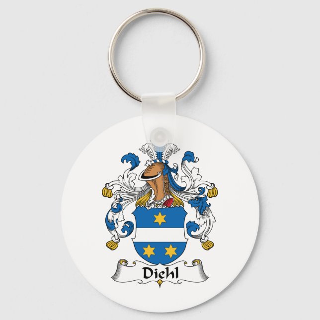 Diehl Family Crest Key Ring (Front)