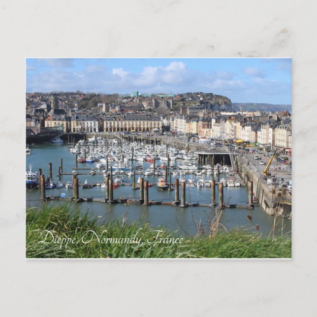 Dieppe Harbour, Normandy, France, Postcard (Front)