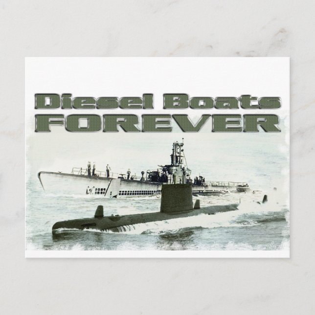 Diesel Boats Forever Postcard (Front)