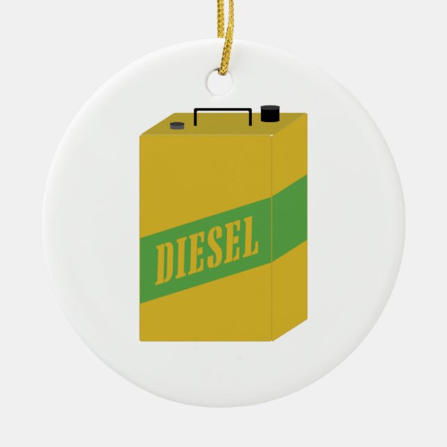 Diesel Can Ceramic Ornament (Front)