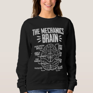 Diesel Car Fixing The Mechanics Brain Auto Repair Sweatshirt