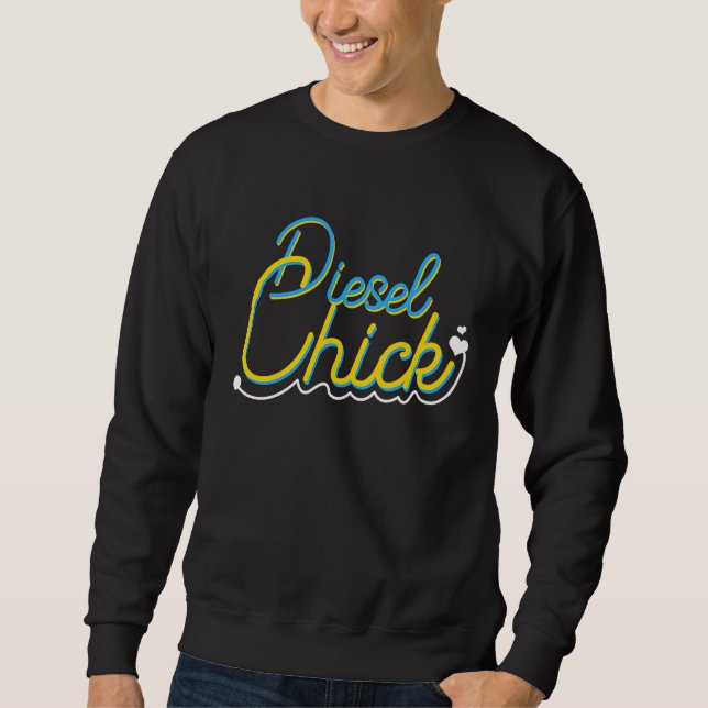 Diesel Chick  Diesel Power Mechanic 4X4 Sweatshirt (Front)