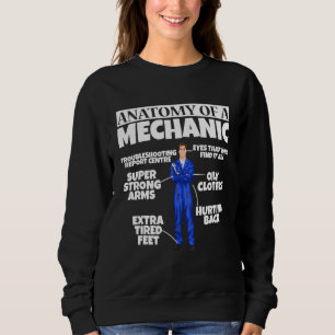 Diesel Engineer Car Fixing Anatomy Of A Mechanic Sweatshirt