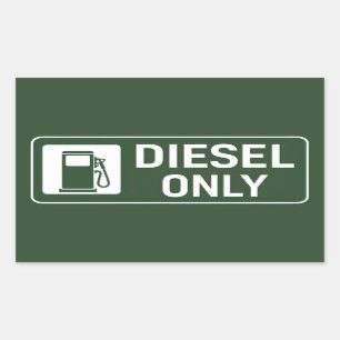 Diesel Fuel Only Rectangular Sticker