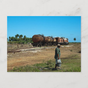 Diesel hauled molasses train postcard