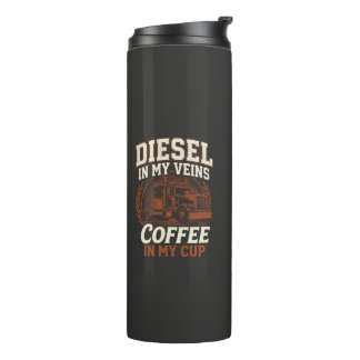Diesel In My Veins Coffee In My Cup Trucker Vintag