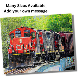Diesel Locomotive 7054  - Add Name             Jigsaw Puzzle