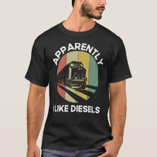 Diesel Locomotive Retro Model Train Enthusiasts Di T-Shirt