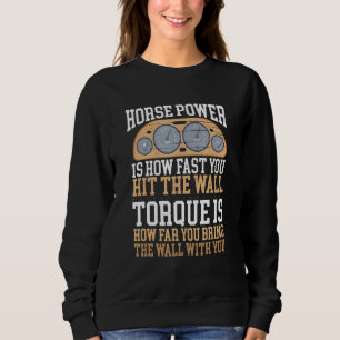 Diesel Mechanic Car Fixing Horse Power Auto Repair Sweatshirt