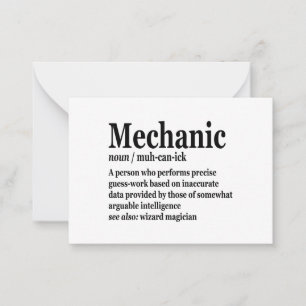 Diesel Mechanic Definition Funny Repairman Father  Card